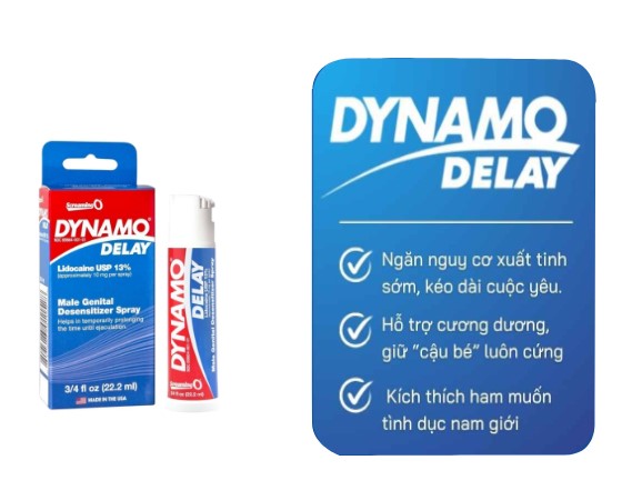 Chai xịt Dynamo delay chống xuất sớm chính hãng USA