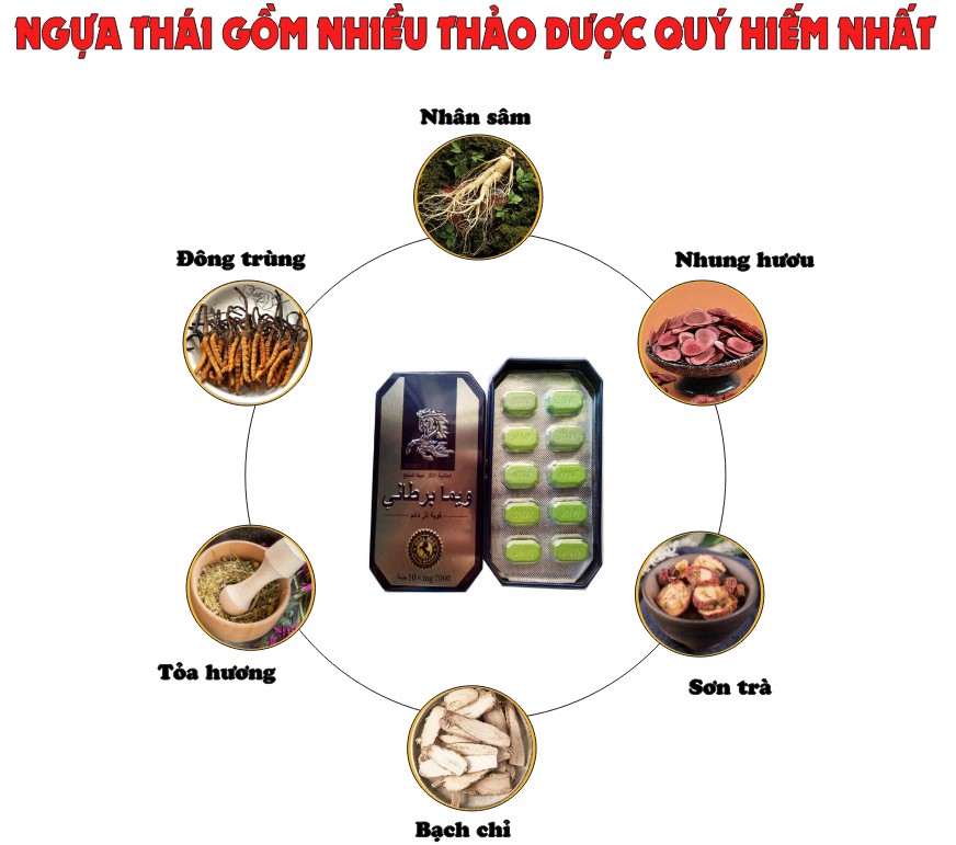 Thành phần viên uống ngựa thái xanh