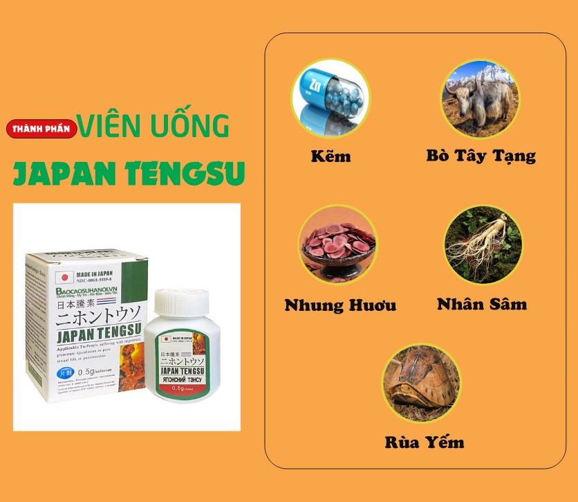 Thành phần viên uống Tengsu Japan chính hãng