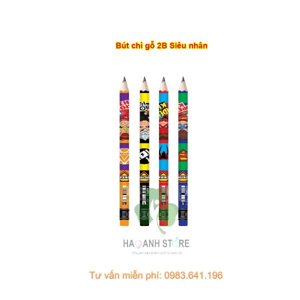 Bút chì gỗ 2B siêu nhân