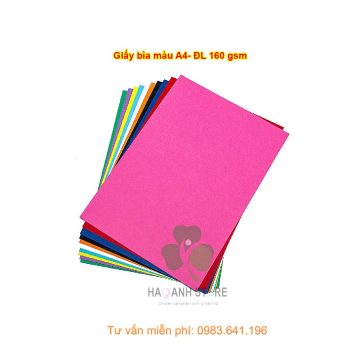 Giấy bìa màu a4 160gsm