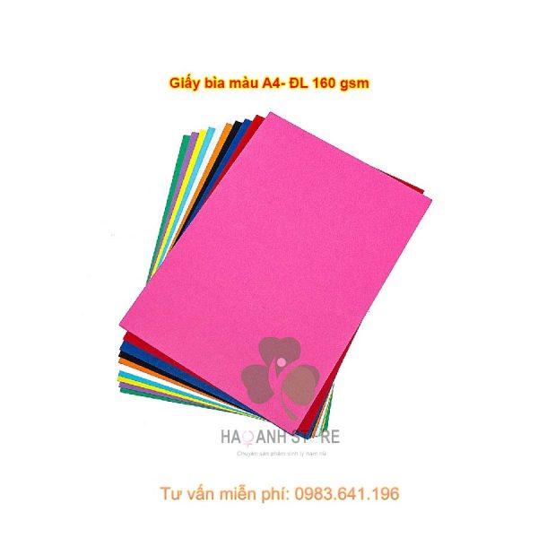 Giấy bìa màu a4 160gsm