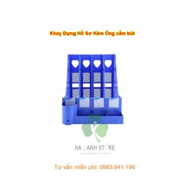 Khay đựng hồ sơ kèm ống cắm bút