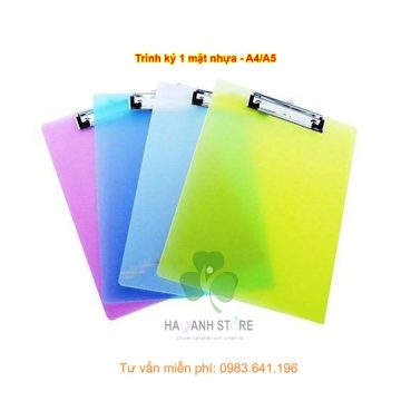 Trình kí 1 mặt nhựa A4/A5